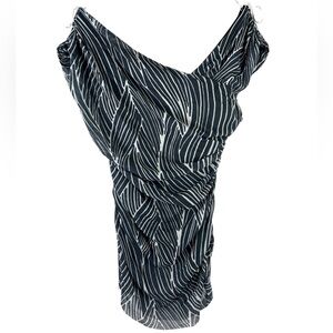 Weston wear womans mesh net animal print asymmetrical top medium Whimsygoth